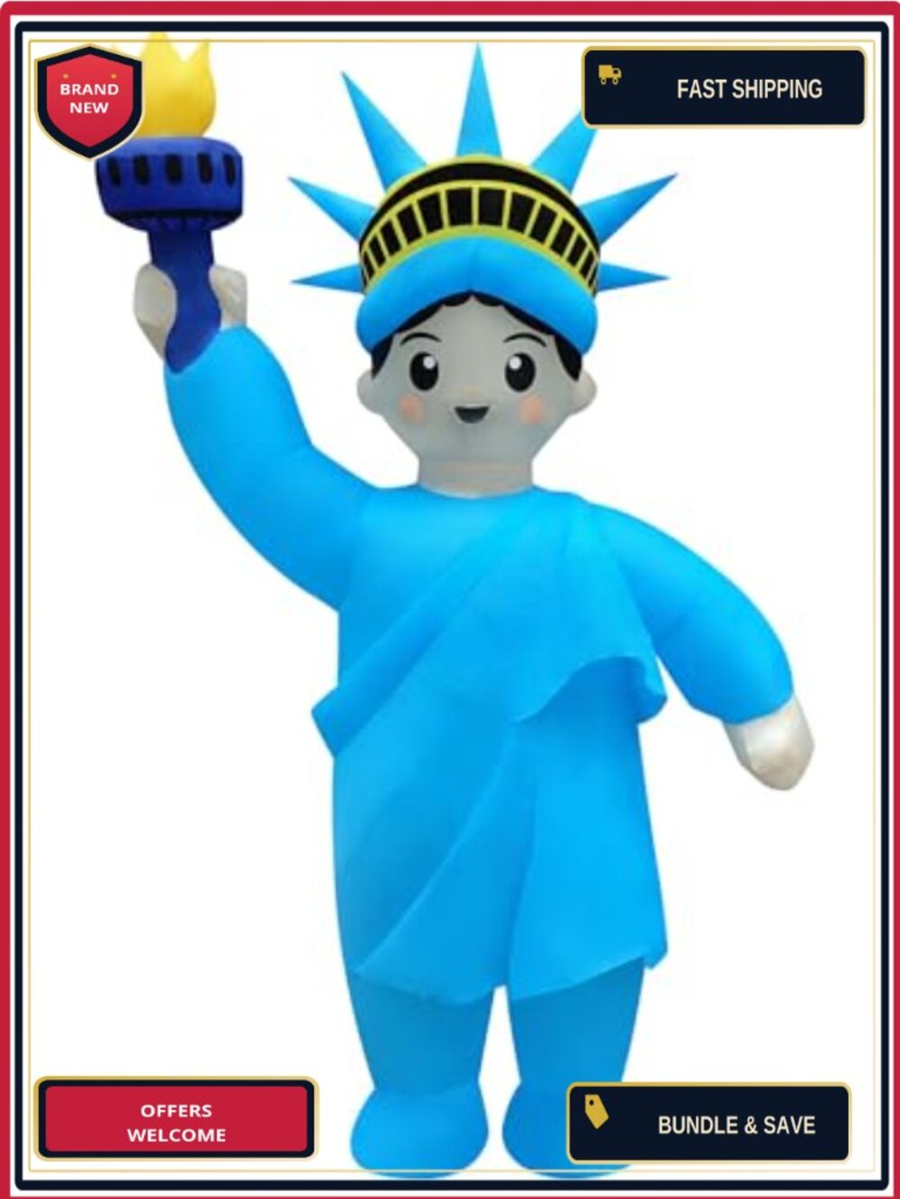 Inflatable Statue of Liberty Costume Unisex Adult Halloween Cosplay Parade